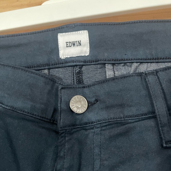 Edwin Men's Charcoal Flat Front Shorts - Picture 4 of 5